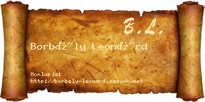 Borbély Leonárd névjegykártya